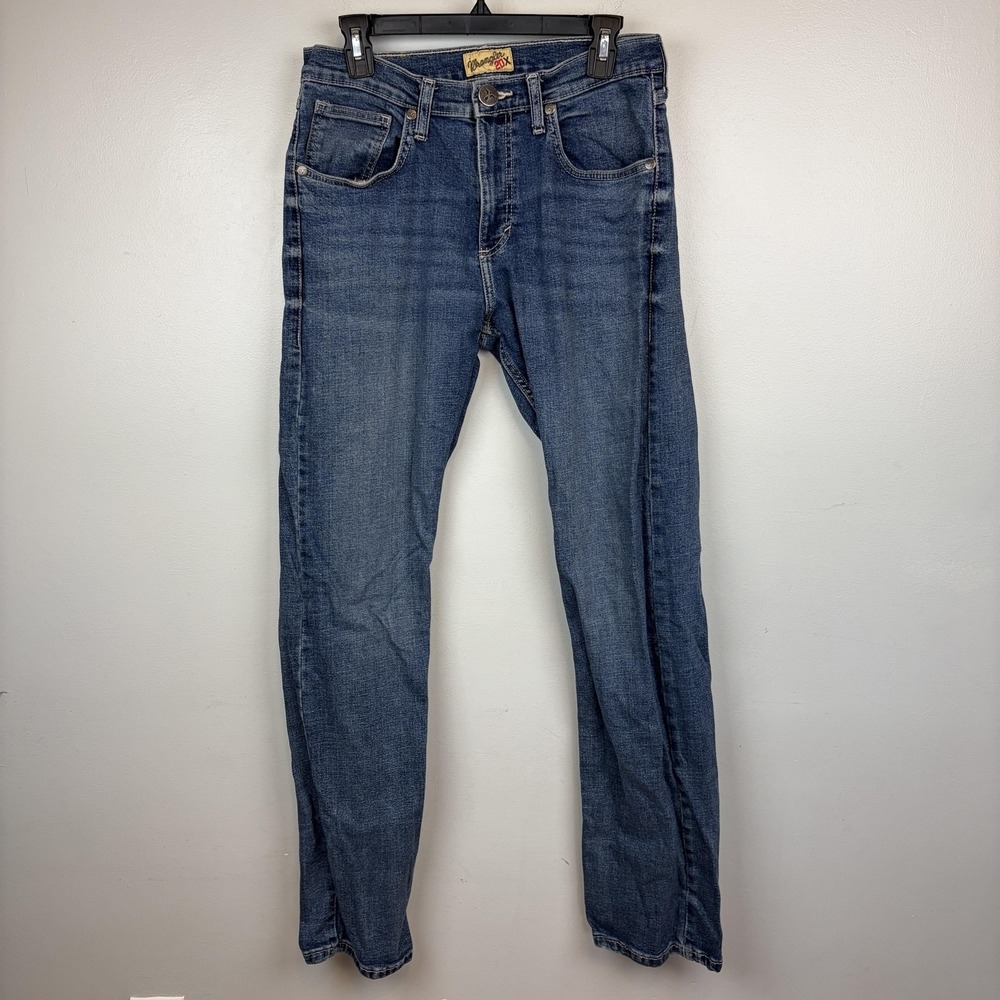 Wrangler 20X Jeans Mens 30x34 Blue Med Wash Slim Straight Cowboy 1044MWXEM